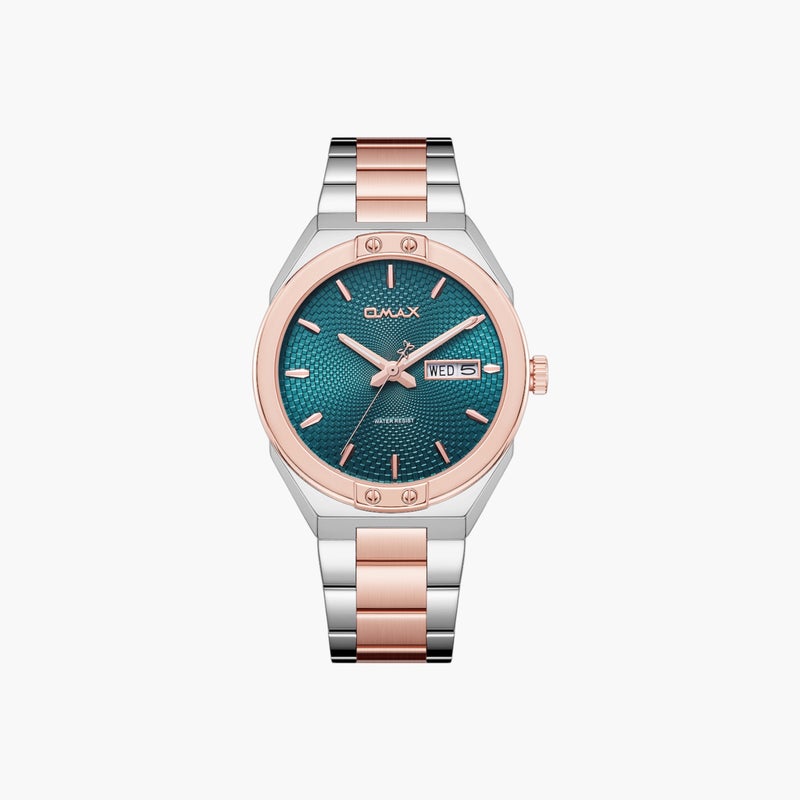 OMAX Two-Tone Stainless Steel Watch for Men - Image 1